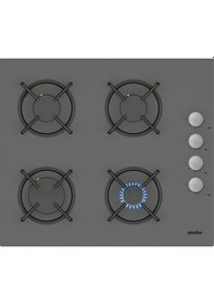 Resim Simfer Trend Silver Cam 2'li Ankastre Set (Ocak + Davlumbaz) 