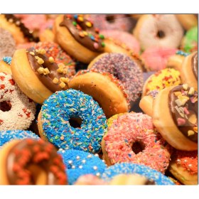 Resim Olinpa Cam Ocak Arkası Koruyucu | Donut Desenli 