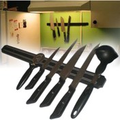 Resim YFHOME Duvara Monteli Güçlü Mıknatıslı Bıçak Çatal Kaşık Askısı 33 Cm 