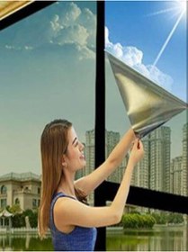 Resim Osman Pazarlama 100x5metre Araç Cam Balkon Filmi AKalite Çizilmez Amerikan Aynalı Krom Cam Filmi -açık Ton 100x5 %35 