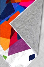 Resim Rovigo Dijital Baskı Yıkanabilir Kaymaz Taban Salon Halısı RVG1389-HT-1071, Kırmızı, 180 x 250 