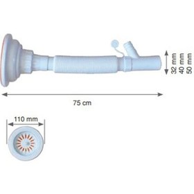 Resim Çöpmak Evye Sifonu Tahliyeli Plastik 