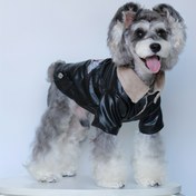 Resim Küçükten Ekstra Küçük Köpekler İçin Su Geçirmez & Sıcak, Yorkies, Maltese, Bichons, Pomeranyen, Chihuahua'lar İçin İdeal - Şık Motosiklet Temalı, Sadece Elde Yıkama - Rahat Polar Astarlı Evcil Hayvan Ceketi 