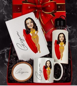 Resim Ejoya Kişiye Özel Karikatür Tasarım Hediye Paketi 96707 