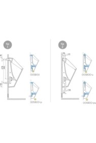 Resim Turkuaz City Pisuar Arkadan Girişli 