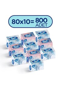 Resim Selpak El ve Yüz Havlusu Kutulu 10 x 80 Yaprak 