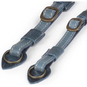 Resim Megagear Sierra Serisi Tüm Kameralar Için Gerçek Deri Omuz Veya Boyun Askısı - Mavi 