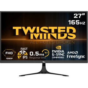 Resim Twısted Mınds 27" TM27FHD165IPS Fhd 165HZ 0,5ms HDMI Dp HDR10 Fast IPS Çerçevesiz Gamıng Monitör 