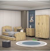 Resim Garaj Home Yaren 3 Kapaklı Genç Odası Takımı - Meşe Diğer 