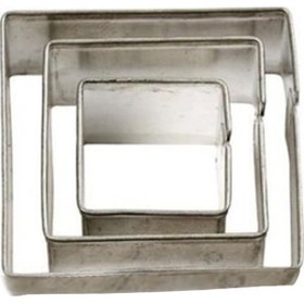 Resim Kek Kurabiye ve Pasta Kalıbı Metal Kare 3 Lü Set 021 