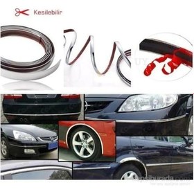 Resim Araç Dekoratif Krom Çıta Nikelaj Çıta 5 Mm 5 Metre Yapışkanlı . 