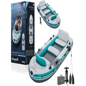 Resim Bestway 65159 Hydro-force Advanture Elite 5 Kişilik Raft Set Şişme Bot 364 166cm Full Set-65159 Çok Renkli 