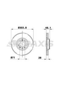 Resim Peugeot 308 Fren Diski On 2013-2024 Braxıs Ae0217 2adettir 
