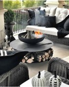 Resim Fujı Short Odunluklu Ateş Çukuru, Bahçe Şöminesi & Bahçe Masası 