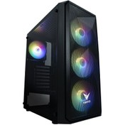 Resim VENTO VENTO VG10F Mid Tower, 550W 80+ Siyah, Temperli Cam, RGB, ATX GAMING KASA 