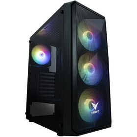 Resim VENTO VENTO VG10F Mid Tower, 650W 80+ Bronze, Temperli Cam, RGB, ATX GAMING KASA 