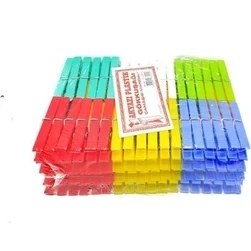 Resim Akyazı Plastik Mandal 144 Lü Renkli Kıskaç 