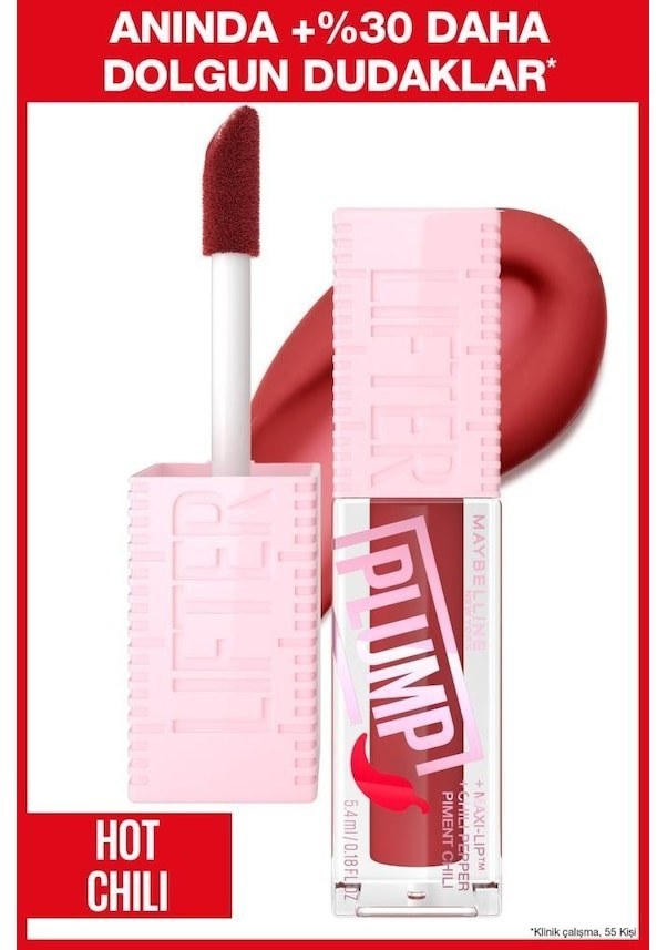 Maybelline New York Maybelline Lifter Plump Dudak Parlatıcısı 006 Hot Chili 1 Adet Fiyatı ve Özelliklerı - Badem – 1 adet