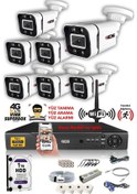 Resim Ids 7 Kameralı 5mp Sony Lensli 1080p Fullhd Gece Renkli Full Kamera Seti Su Geçirmez Cepten İzle Ds 2031hd Wl Set7 1tb 