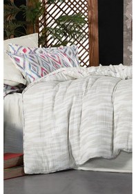 Resim Sarev Mayorka Mavi Mood Comfort Çift Kişilik %100 Pamuk Müslin Yıkamalı Nevresim Takımı Mavi 