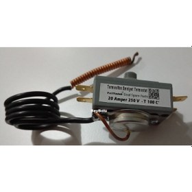 Resim Arçelik Uyumlu Termosifon Limit Termostat , 100 Derece Emniyet Sabit 
