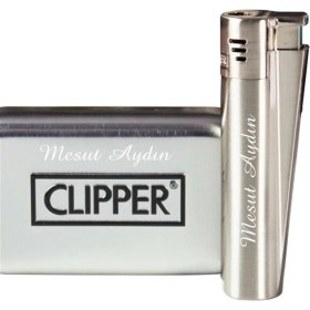 Resim CLİPPER Kişiye Özel Clipper Marka Pürmüz Alevli Metal Çakmak 
