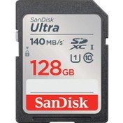 Resim Sandisk Ultra 128GB 140MB/S Sdhc/sdxc Class 10 Uhs-I Hafıza Kartı SDSDUNB-128G-GN6IN 