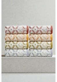 Resim 8'li Karya El Havlusu - 50x80 Cm, 170 Gr, %100 Pamuk, Spa Ve Otel Havlusu, Günlük Kullanıma Uygun Çok Renkli 