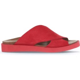 Resim Bueno Shoes Kırmızı Alf Süet Kadın Düz Terlik 01WA5405 01WA5405 