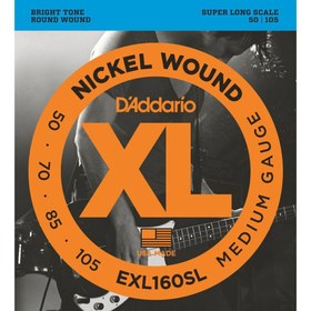 Resim D'Addario EXL160SL XL Nickel 4 Telli Bas Gitar Teli - Medium (50-105) 