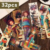 Resim 32 adet Şirin Kitap Kemeri Kız Vintage Kitap İşareti - Benzersiz Çiçek ve İllüstratif Tasarımlar, Öğretmenler, Okuyucular ve Kitap Sevgilileri için İdeal, Hediyeler, Partiler, Doğum Günü, Kitap Sevgilisi Hediyeleri için Mükemmel | Canlı İllüstrasyonlar | Dayanıklı Kağıt, Kitaplar için İşaretler 