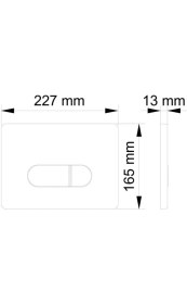 Resim Visam Siena Mat Krom Gömme Rezervuar Kumanda Paneli Basma Butonu 228.001 