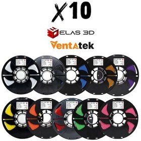 Resim Elas 3d Pla Pro Filament 1.75mm 10 Kg Kampanya Paketi 10 Kg 