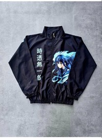 Resim Soonaksesuar Fermuarlı Dijital Baskılı Rüzgarlık - Siyah Siyah 