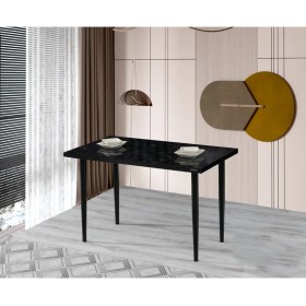 Resim Demontepark 70 x 120 cm Masa Mutfak Masası Yemek Masası Çalışma Masası Siyah 