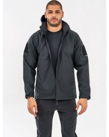 Resim Combat Tactical Tactical Mont Su Ve Rüzgâr Geçirmez Softjell Outdoor Motorcu Montu - 314-755-siyah 
