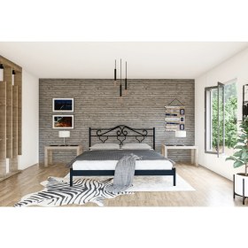 Resim Metalia Gm 301 Gold Dublex Metal Karyola Siyah 140X190 