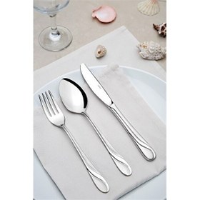 Resim Nehir Safir Sade Yemek Çatal 12 Adet 