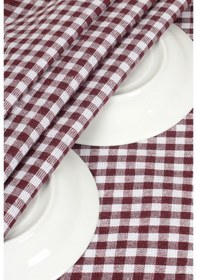 Resim Bordo Renkli Pöti Kare Kurulama Bezi, Beslenme Ve Servis Peçetesi 