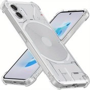 Resim Nothing Phone 1/2/2a/2a Plus için Dört Köşeli Anti-düşme Şeffaf Cep Telefonu Kılıfı 
