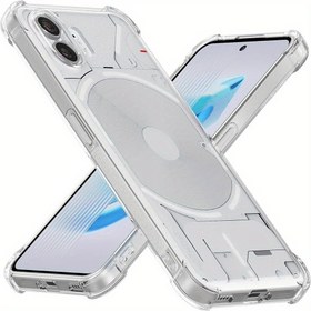 Resim Nothing Phone 1/2/2a/2a Plus için Dört Köşeli Anti-düşme Şeffaf Cep Telefonu Kılıfı 