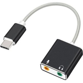 Resim Platoon Keepro Type-c Harici Ses Karti 3,5mm Kulaklık Ve Mikrofon Girişli 