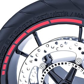 Resim Reflektif Kırmızı Moto GP Stili Jant Şeridi Sticker 
