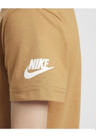Resim Nike Club Little Jersey Knit Çocuk Hardal Pamuklu T-shirt Hardal 