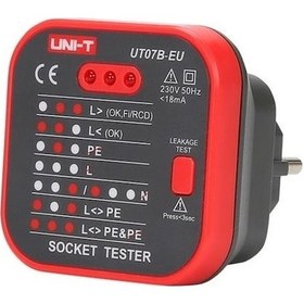 Resim Unı-T Ut07B-Eu Priz Ve Rcd Test Cihazı 