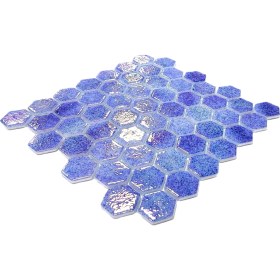 Resim MozaiKristaL Tüm Yaşam Alanları İçin Cam Mozaik. Hegzagonal Mozaik Ölçüsü: 38X5 Mm. File Ölçüsü: 29X29 cm ( 1 Koli = 1 m2 Fiyatıdır. ) 