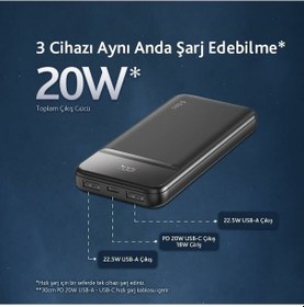 Resim Ttec 2bb233s Chargeup Pro Lcd 10.000mah Pd 20w Taşınabilir Hızlı Şarj Aleti / Powerbank Diğer 