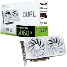 Resim Asus Dual 16gb Rtx 5060 Ti 016g Gddr7 128bit Whıte Edıtıon 