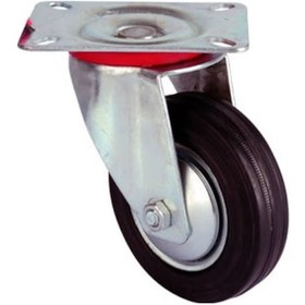 Resim Büro İş Atölye İçin 15cm Tablalı Siyah Dönen Servis Tekeri 