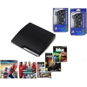 Resim Sony Playstation 3 Slim 500GB. 2 Kol 40 Oyun (Yenilenmiş) 